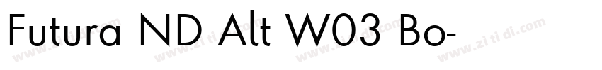 Futura ND Alt W03 Bo字体转换